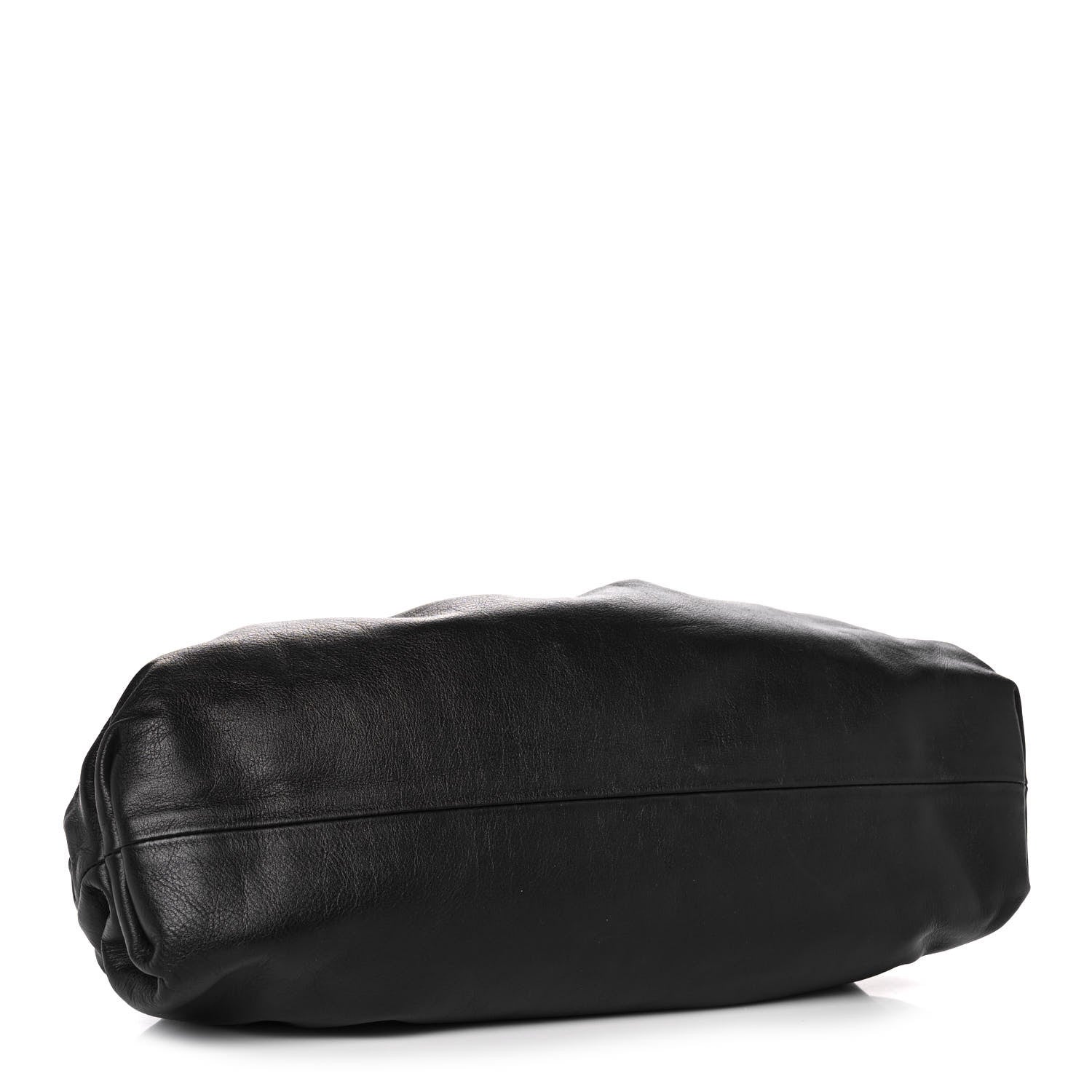 Bottega Veneta Smooth Butter Calf The Pouch Oversized Clutch Black 4 of 13