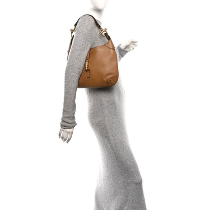Gucci Calfskin Piston Lock Jackie O Hobo Tan 2 of 10
