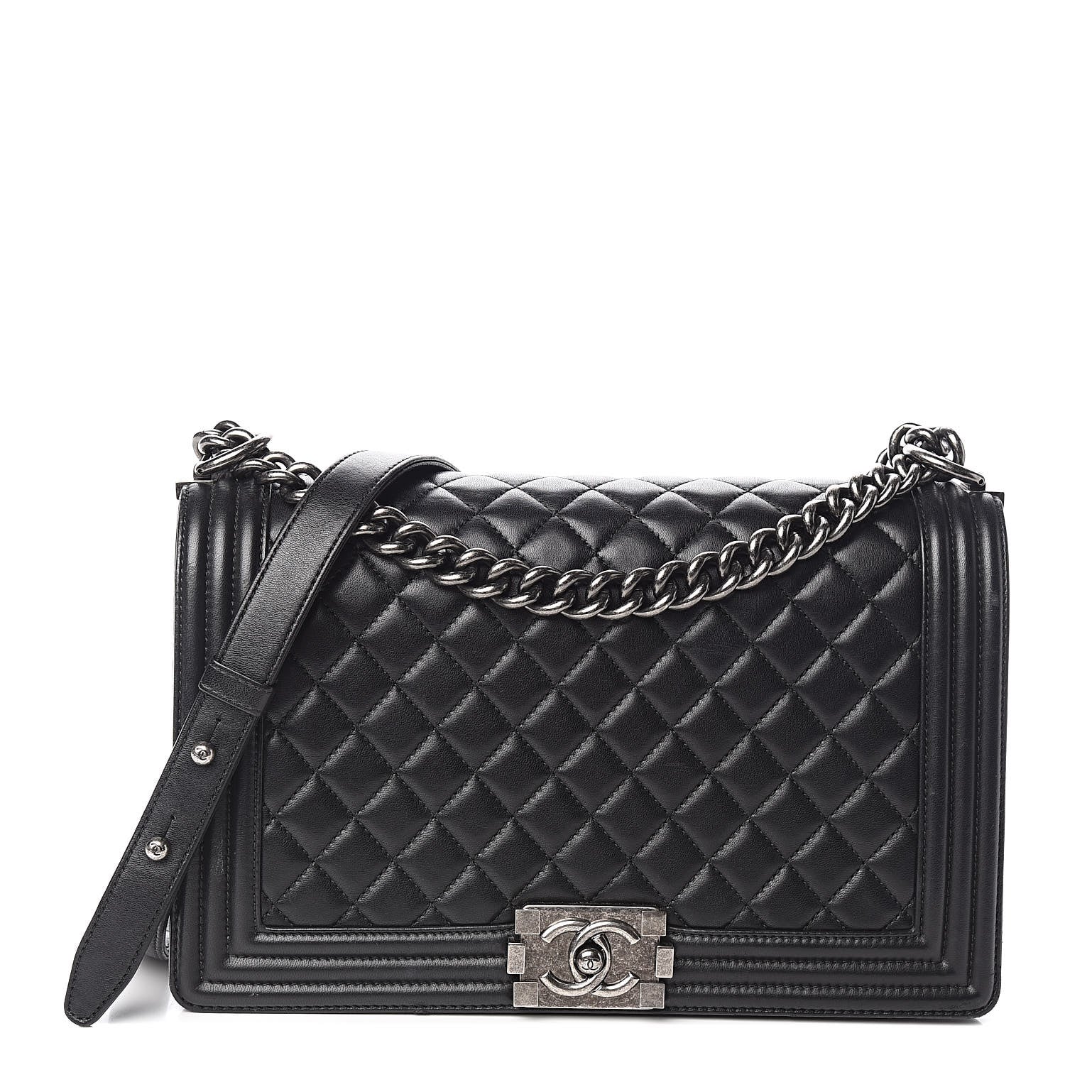 Chanel Lambskin Quilted New Medium Boy Flap Black 1 of 16