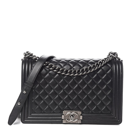 Chanel Lambskin Quilted New Medium Boy Flap Black 1 of 16