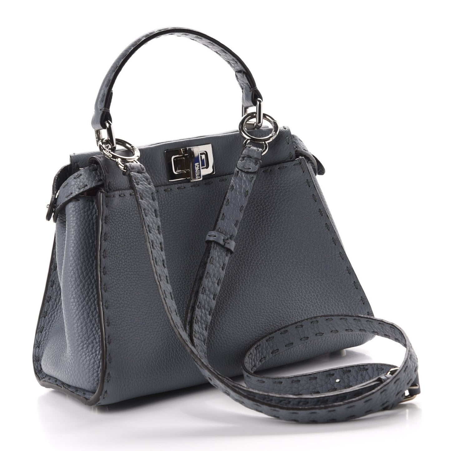 Calfskin Romano Selleria Bi-Color Mini Peekaboo Iconic Satchel Tempesta Bordeaux