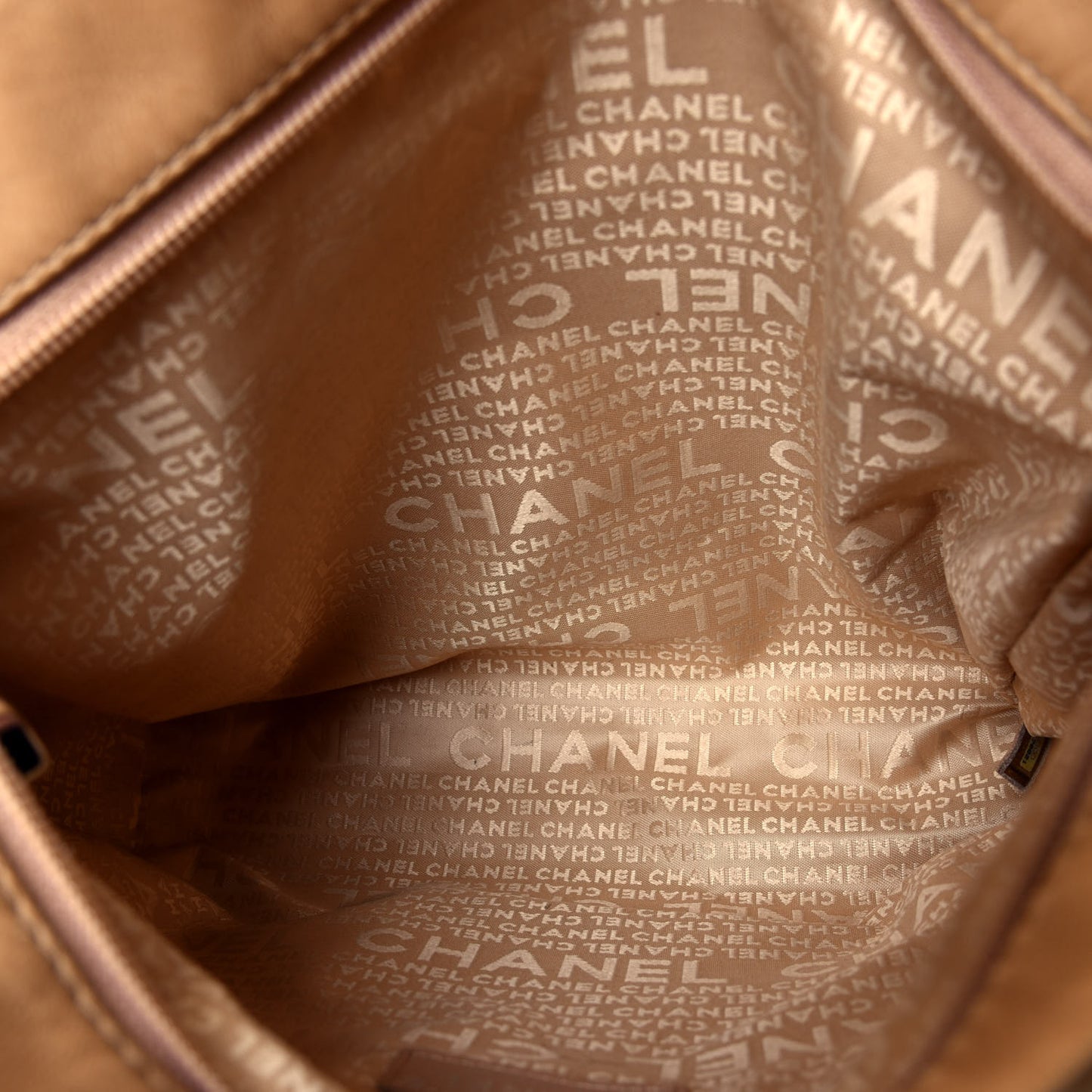 Lambskin Stitched Medium Ultimate Soft Tote Beige