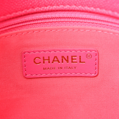 Chanel Shiny Caviar Quilted Small Chain Melody Flap Dark Pink 6 of 11