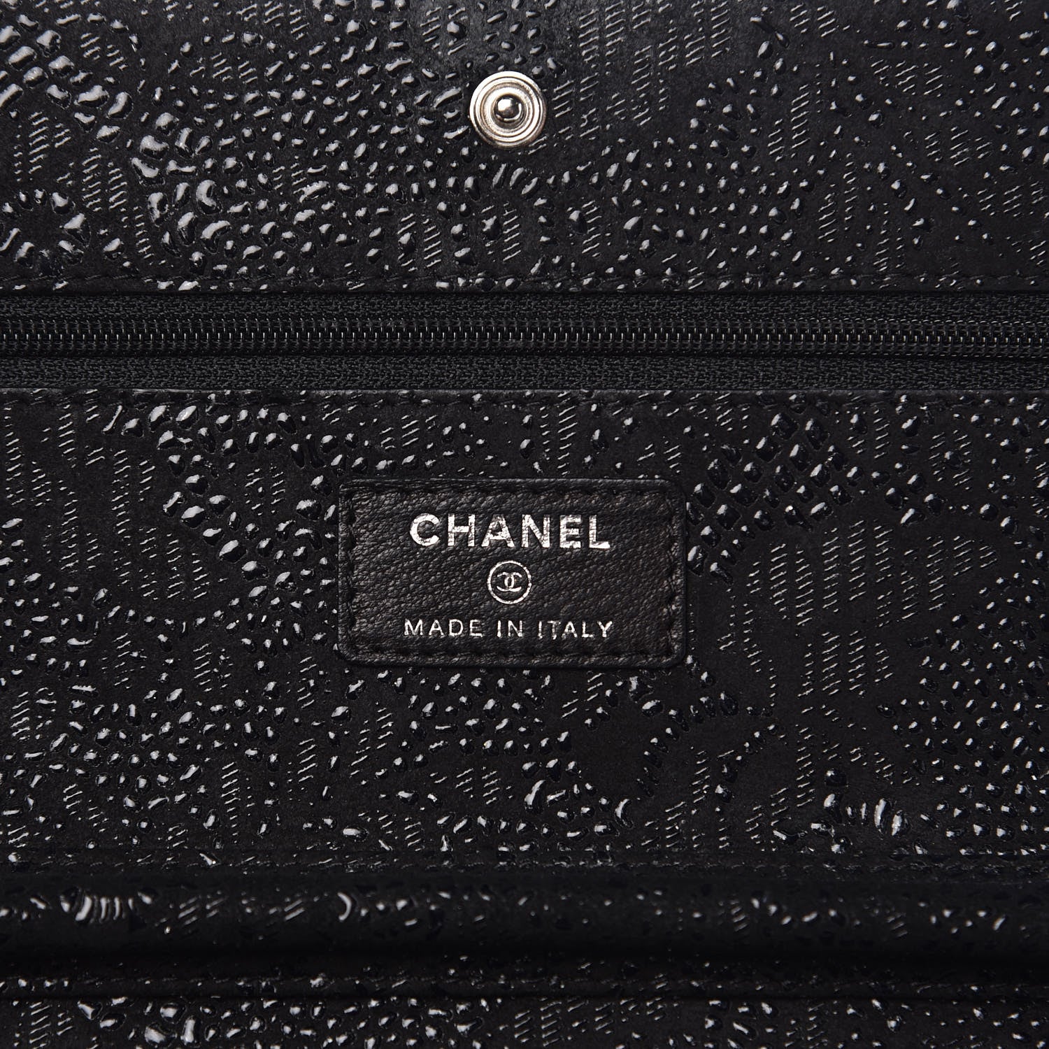 Chanel Lace Goatskin Wallet On Chain WOC Black 6 of 10