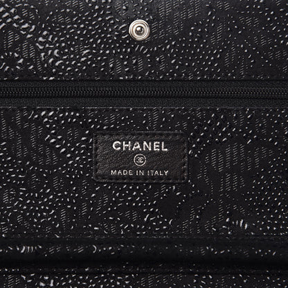 Chanel Lace Goatskin Wallet On Chain WOC Black 6 of 10