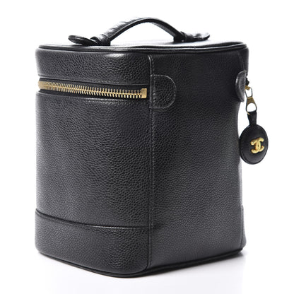 Chanel Caviar Cosmetic Vanity Bag Black 2 of 12