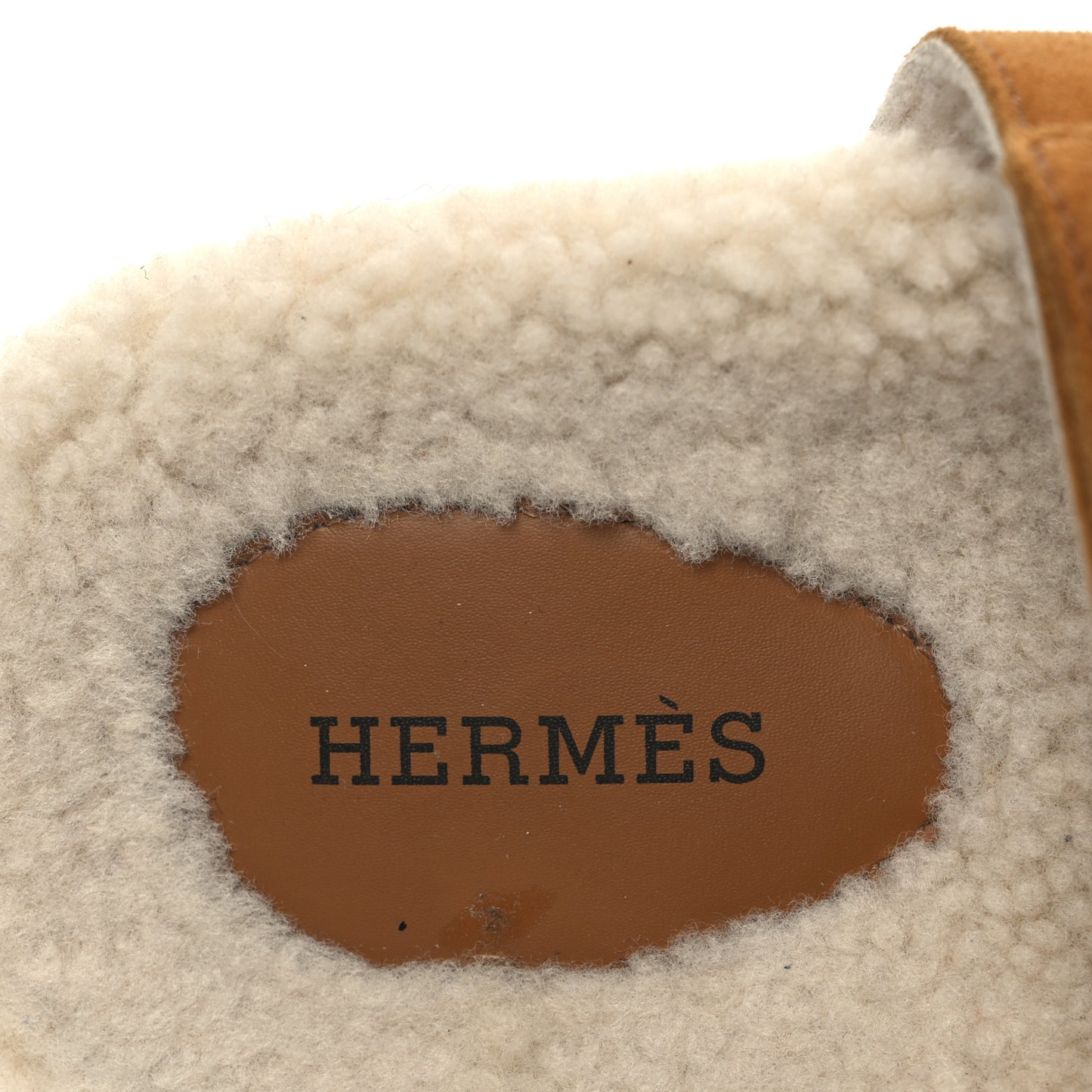 Suede Goatskin Woolskin Womens Chypre Sandals 37 Brun Fume Ecru