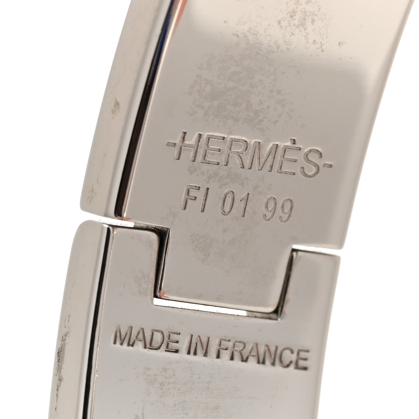 Enamel Narrow Clic Clac H Bracelet PM White