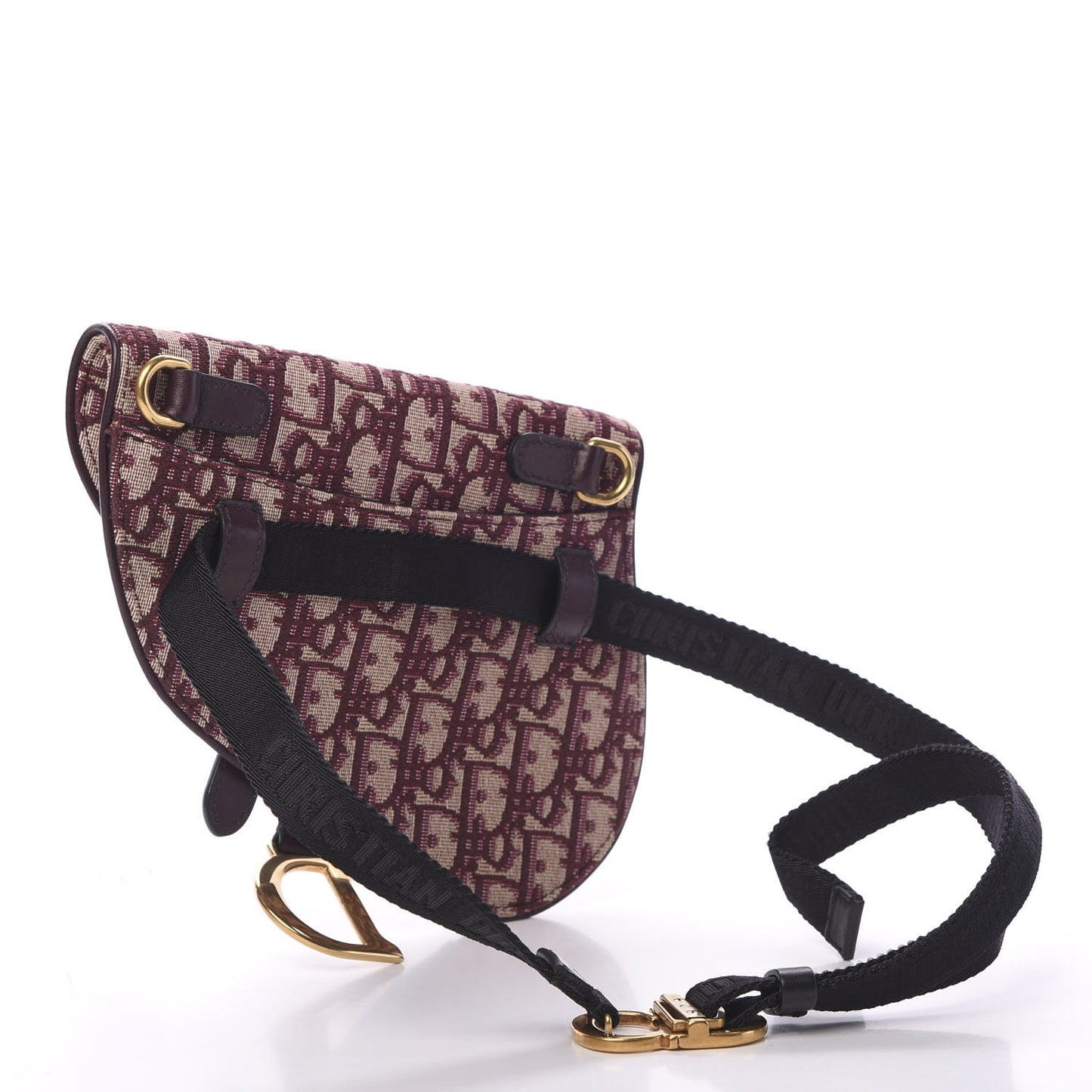 Oblique Saddle Belt Bag Bordeaux