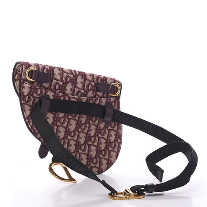 Christian Dior Oblique Saddle Belt Bag Bordeaux 2 of 9