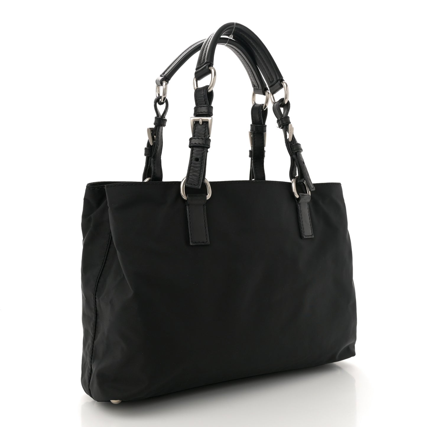 Tessuto Nylon Saffiano Tote Black