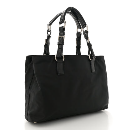 Prada Tessuto Nylon Saffiano Tote Black 3 of 10