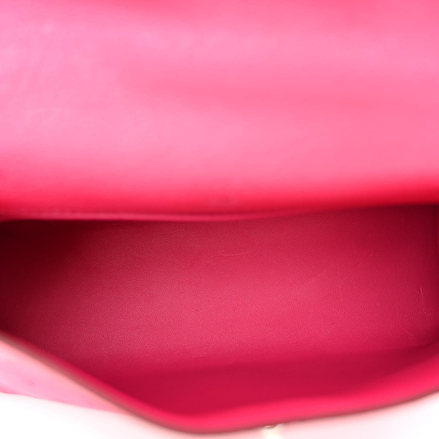 Hermes Ostrich Kelly Pochette Clutch Rose Tyrien 5 of 13