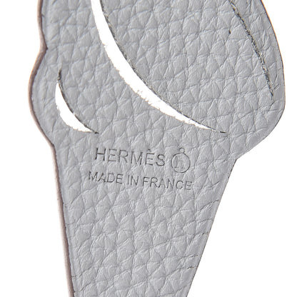 Hermes Epsom Togo Petit H Ice Cream Bag Charm Black Gris Mouette 3 of 4