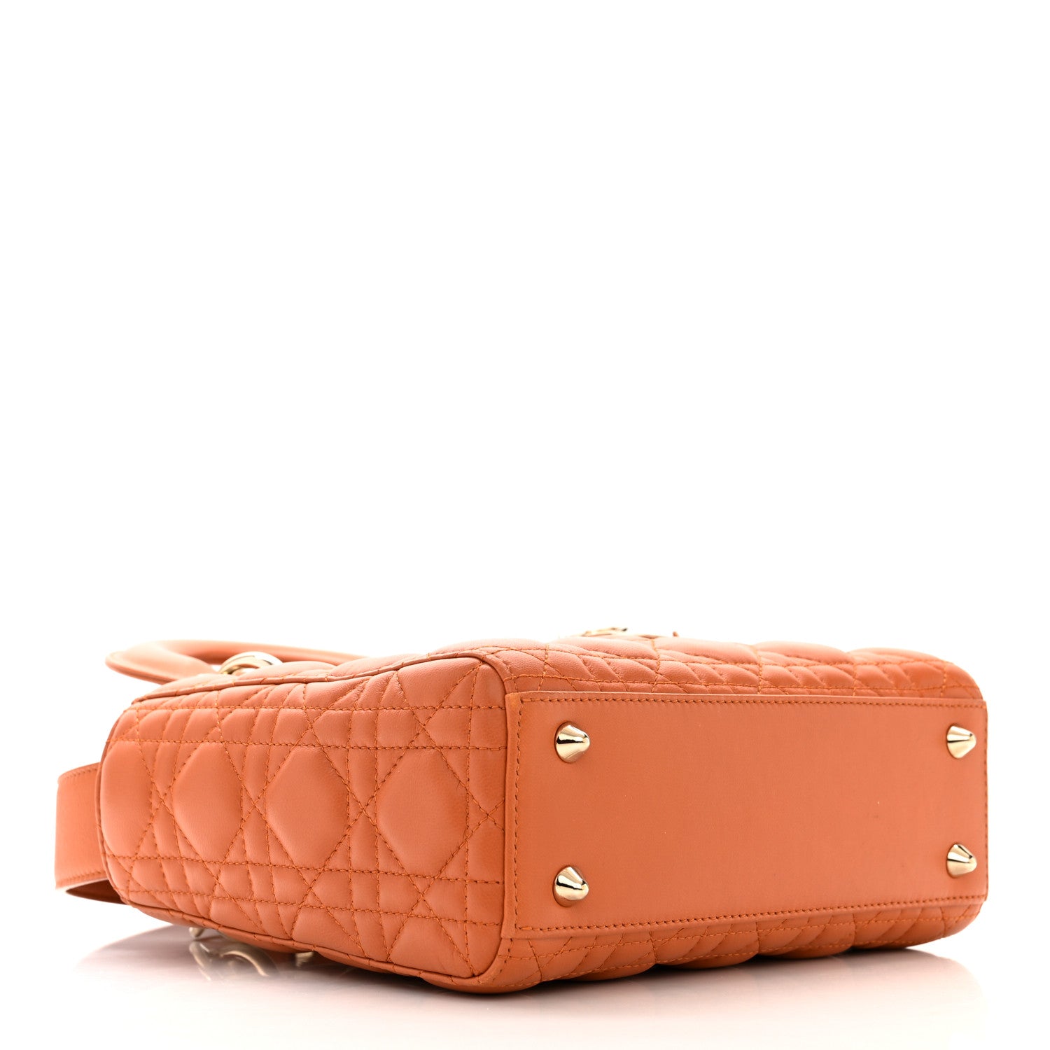 Christian Dior Lambskin Cannage Small Lucky Badges My Lady Dior Orange 4 of 10