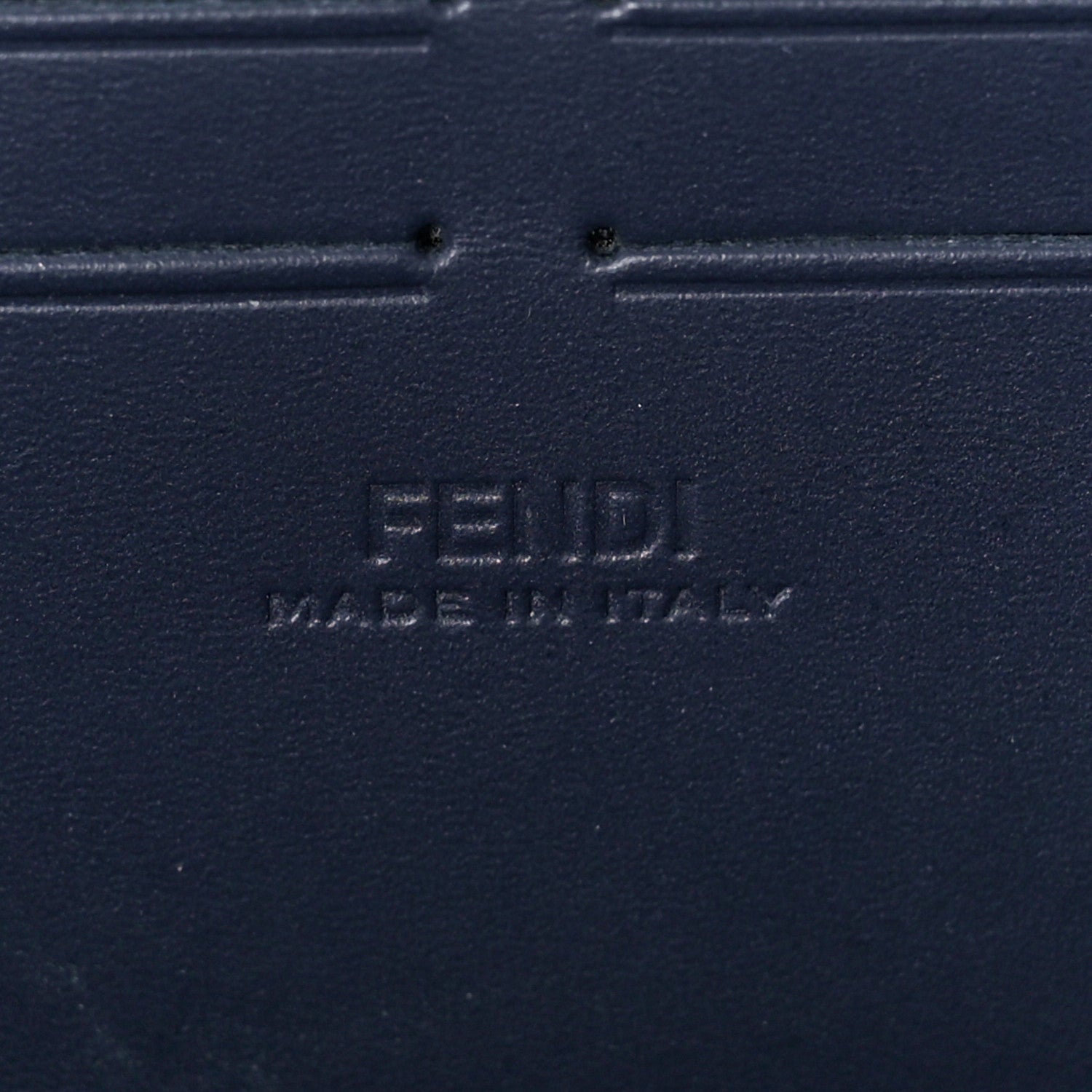 Fendi Vitello King FF Lines Embossed Baguette Soft Trunk Midnight 5 of 7
