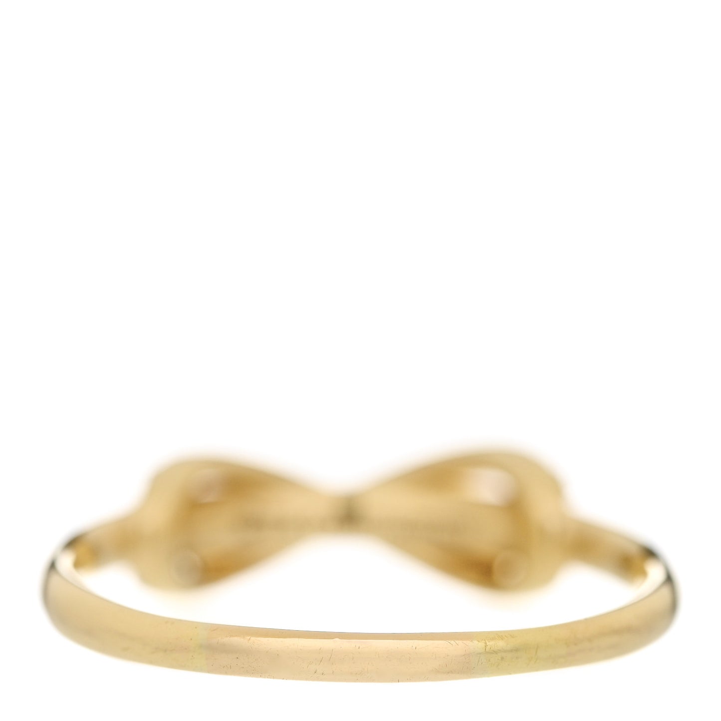 18K Yellow Gold Diamond Infinity Ring 58 8.5