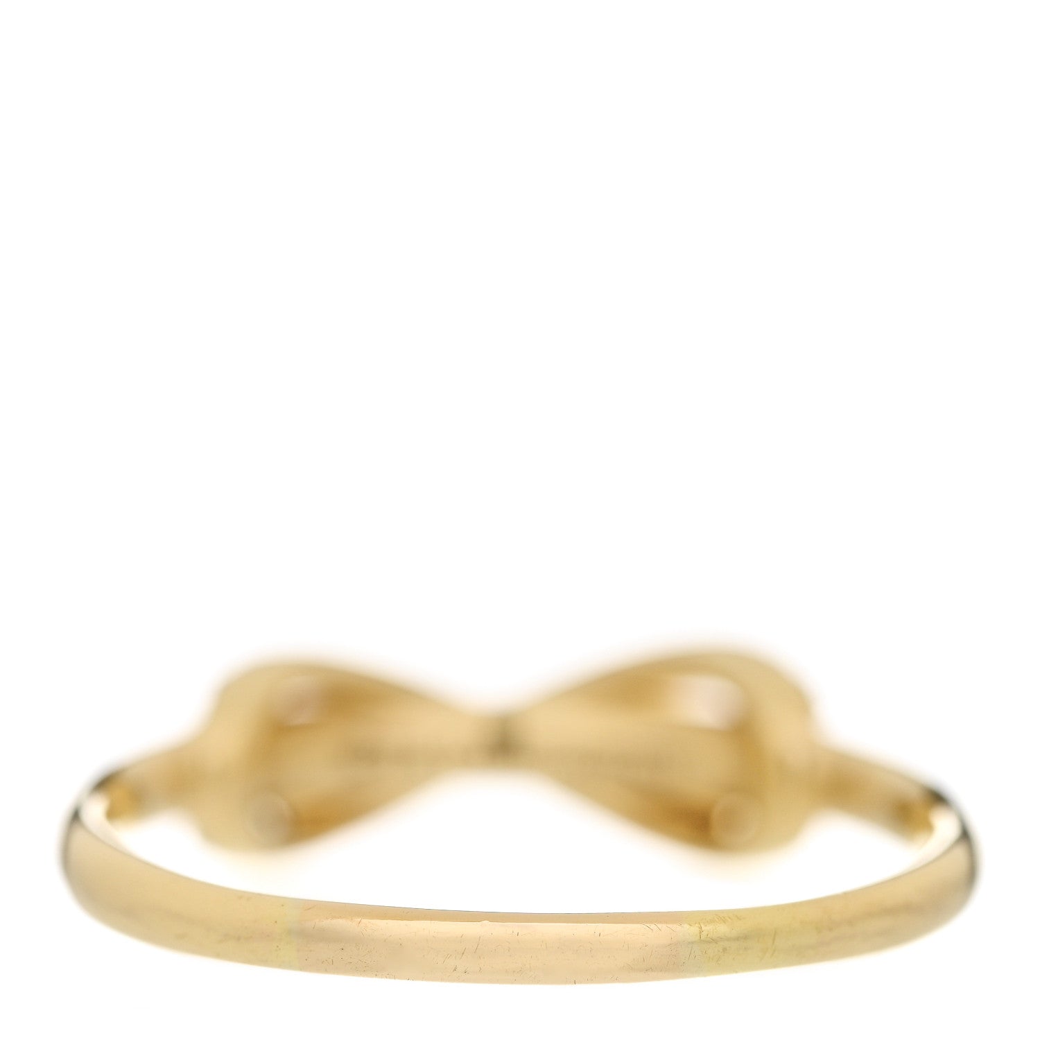 Tiffany 18K Yellow Gold Diamond Infinity Ring 58 8.5 4 of 5