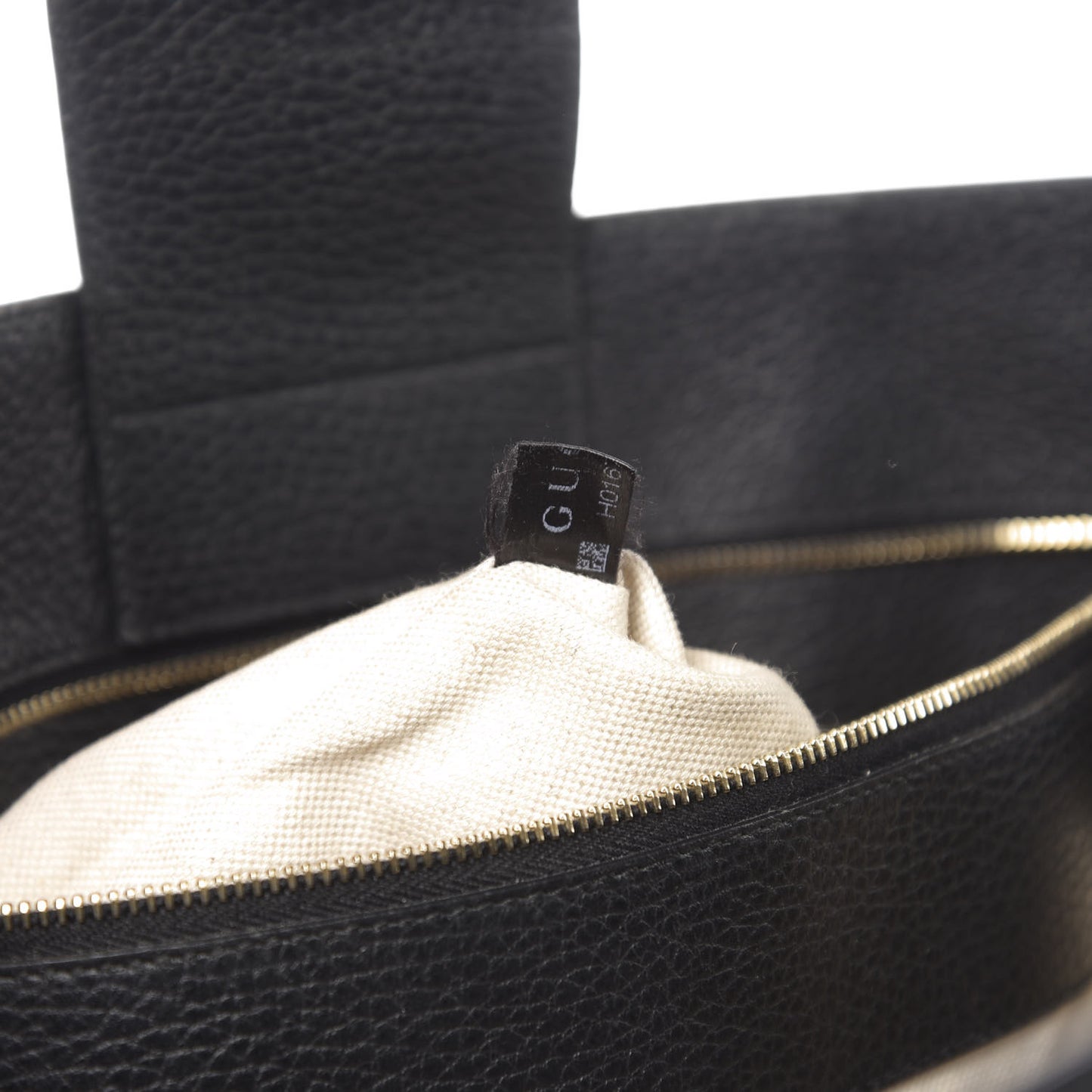 Pebbled Calfskin Medium Swing Tote Black