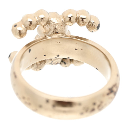 Chanel Pearl CC Ring 51 5.75 Gold White 6 of 7