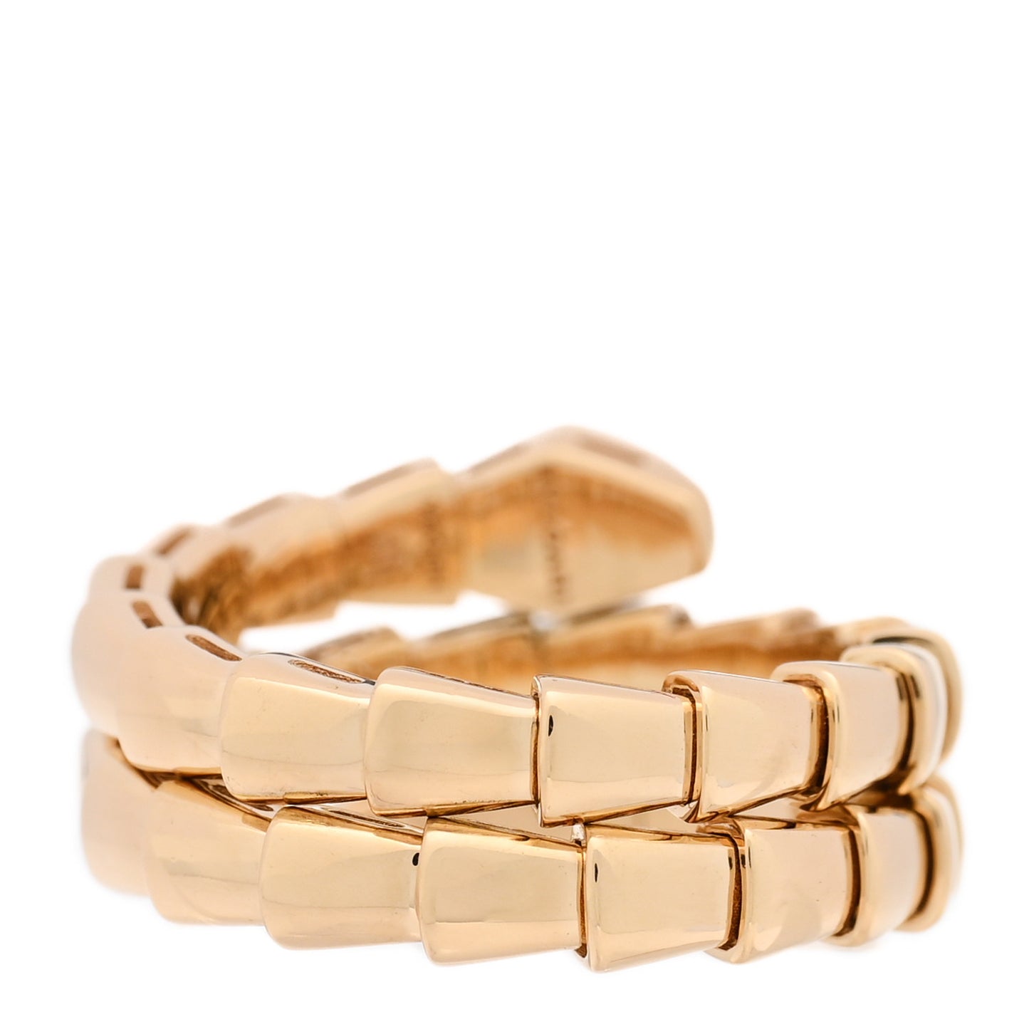 18K Yellow Gold Diamond Serpenti Viper Wrap Ring M