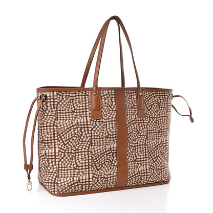 MCM Visetos Large Liz Reversible Shopper Tote Cognac 7 of 23