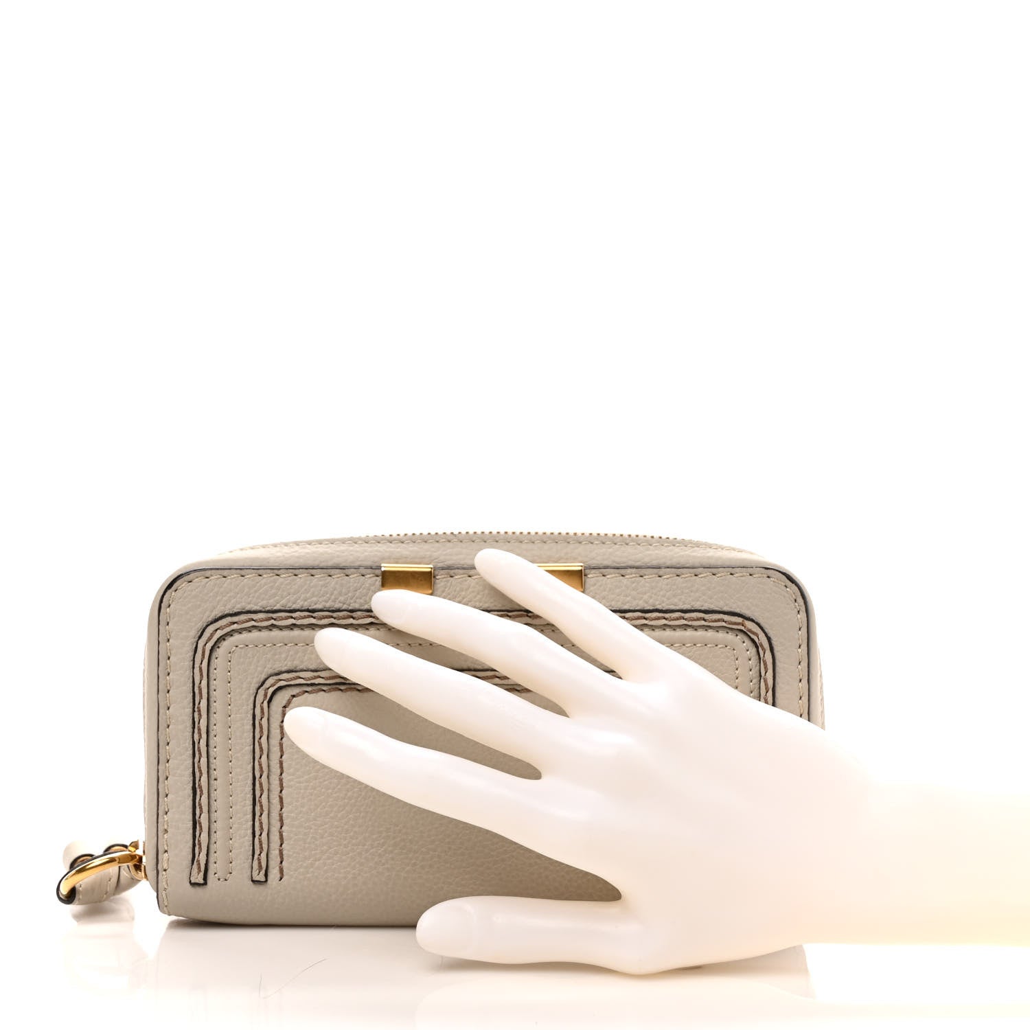 Chloe Calfskin Marcie Long Zip Around Wallet Dove 2 of 6