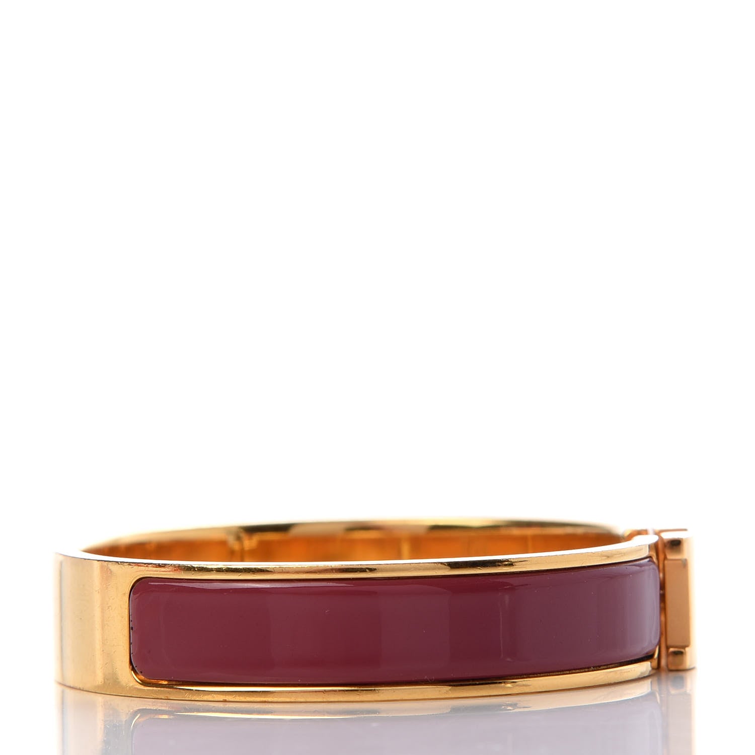 Hermes Enamel Narrow Clic Clac H Bracelet GM Rouge 5 of 6