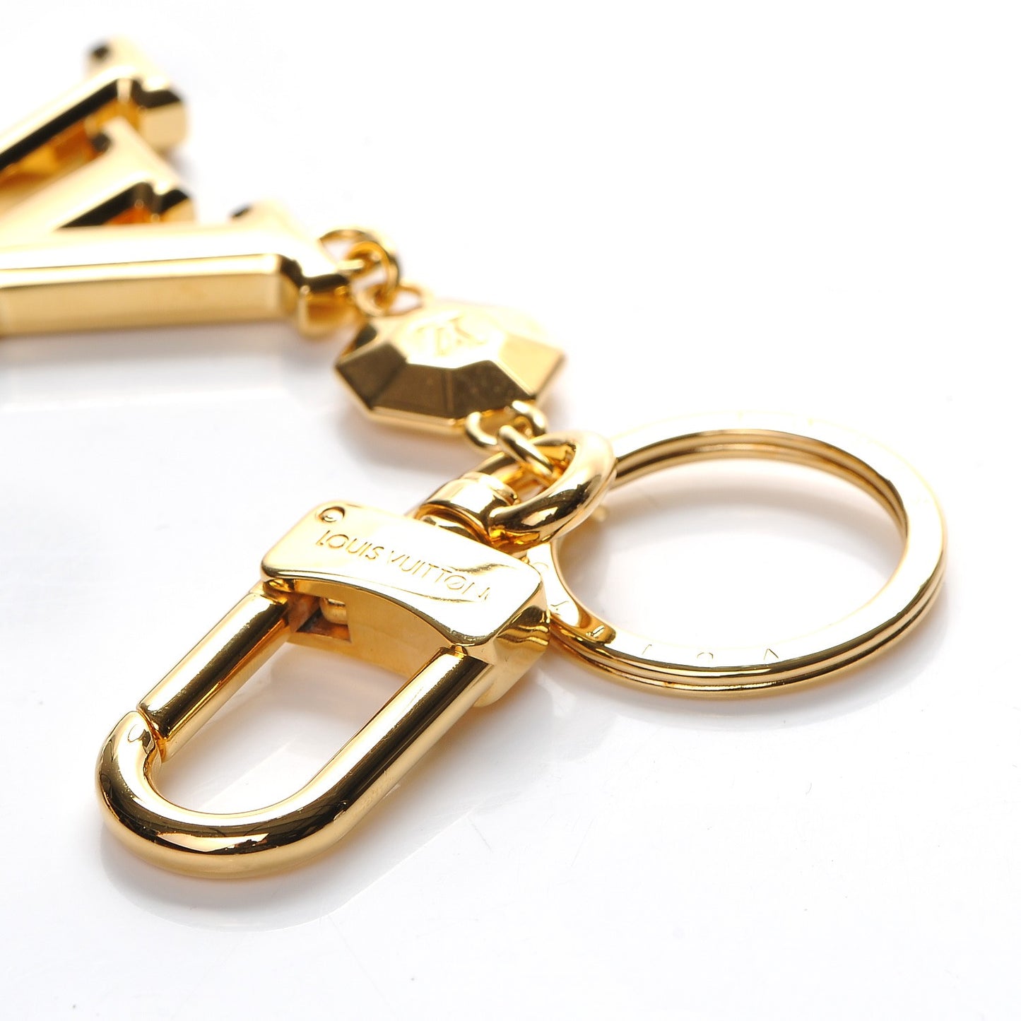 LV Facettes Bag Charm Key Holder Gold