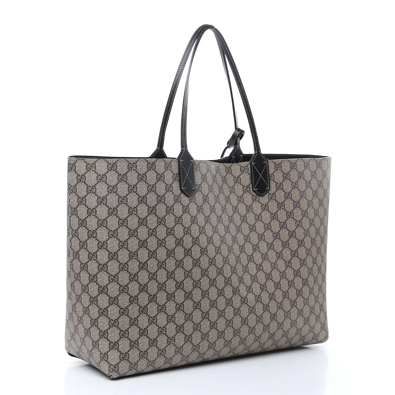 Gucci GG Supreme Monogram Large Reversible Tote Beige Black 4 of 20