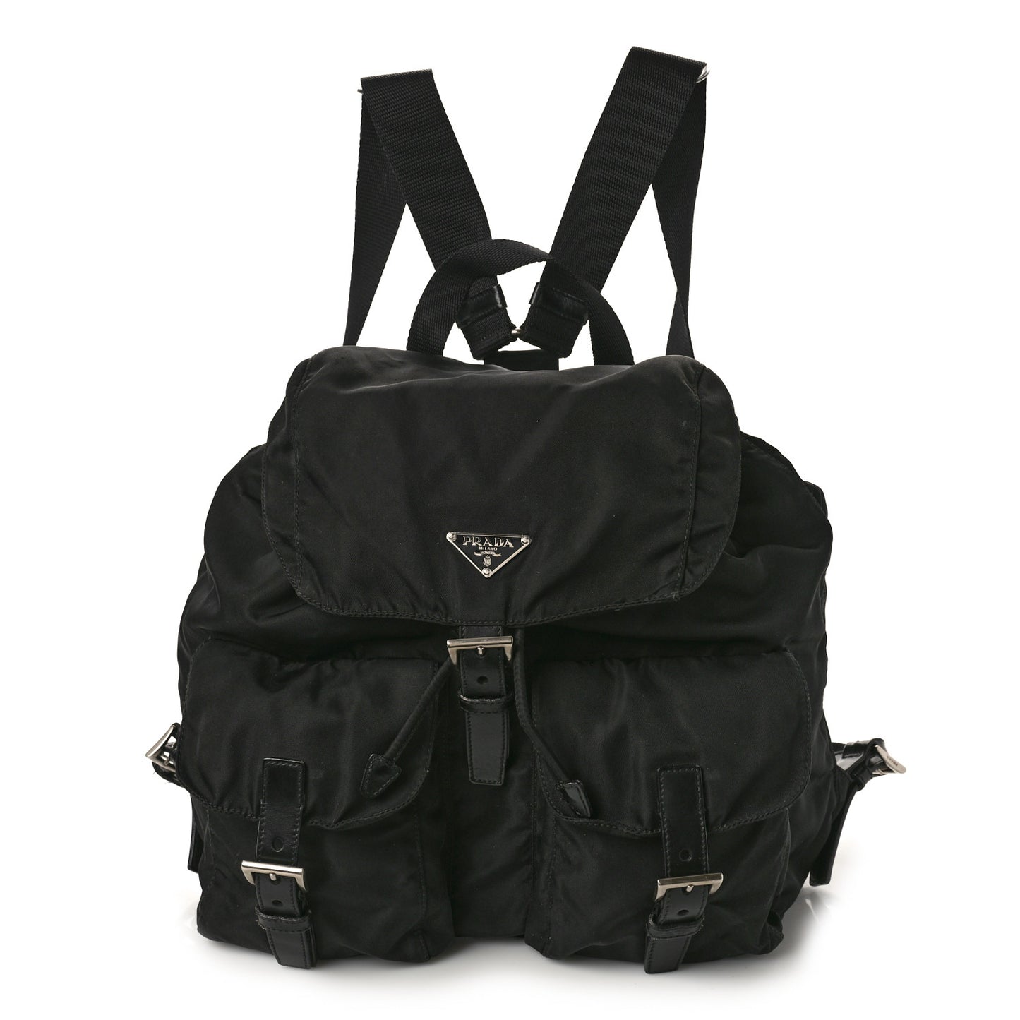 Tessuto Nylon Vela Medium Backpack Black