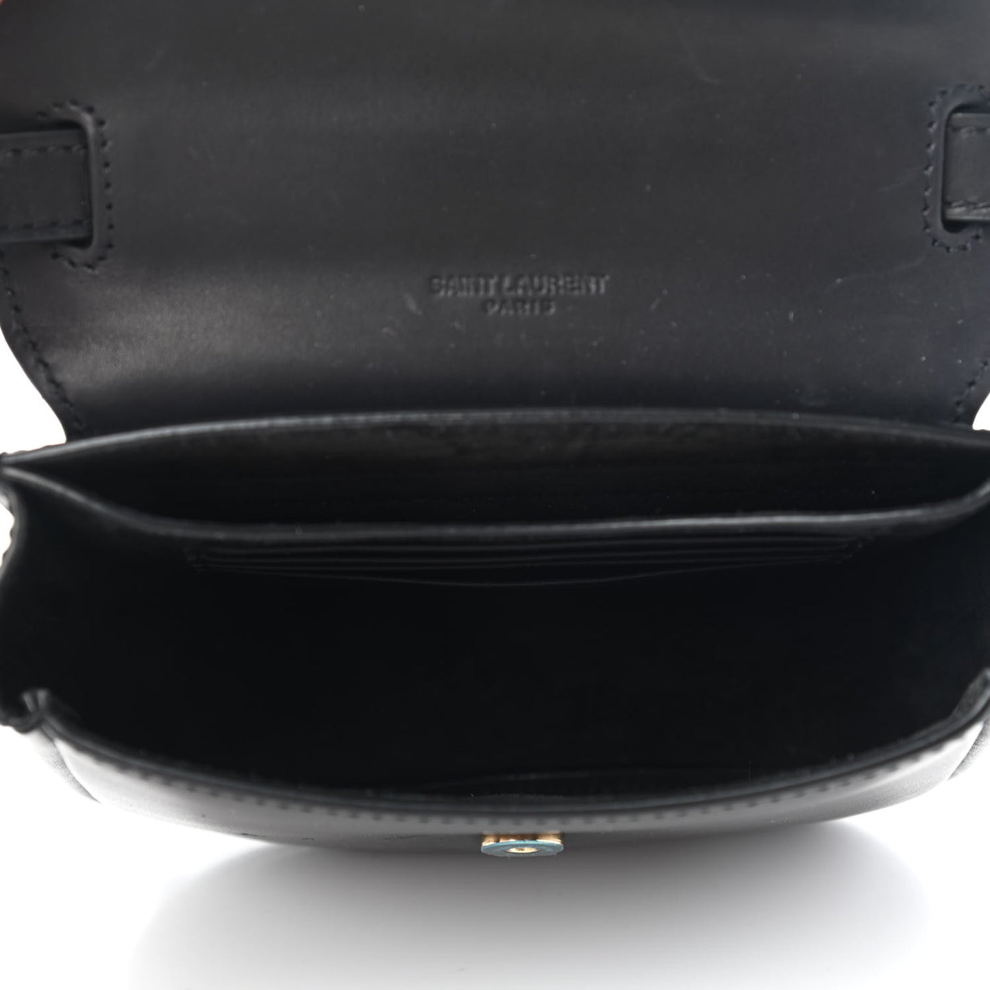 Smooth Calfskin Mini Classic Monogram Kaia Satchel Black