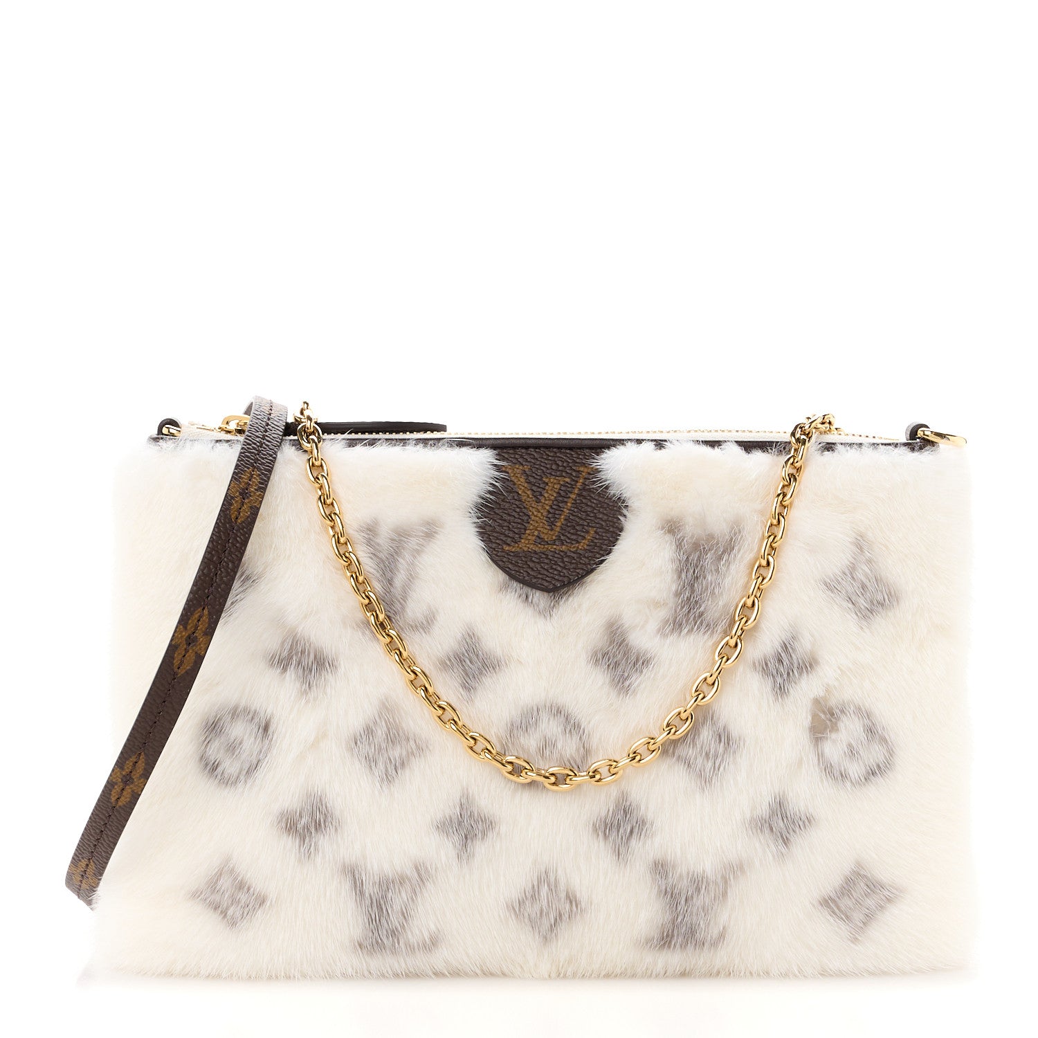 LOUIS VUITTON ホワイト ミュール　みこ Louis Vuitton White Monogram Multicolore Open-Toe Kitten