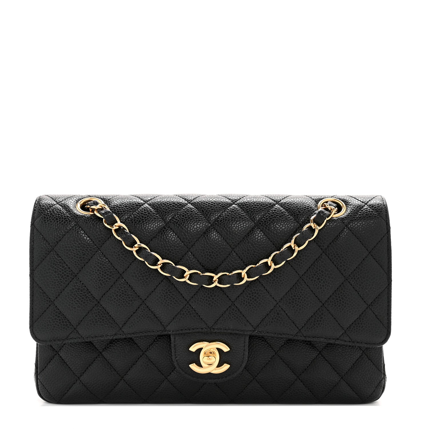 Chanel Caviar Quilted Medium Double Flap Black 1 of 13