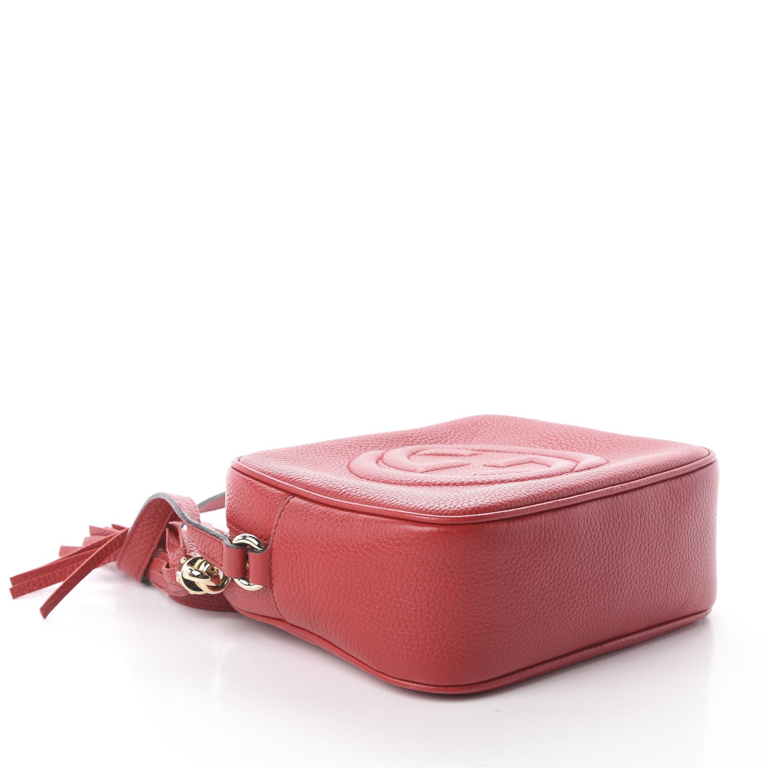 Gucci Pebbled Calfskin Small Soho Disco Bag Tabasco Red 3 of 8