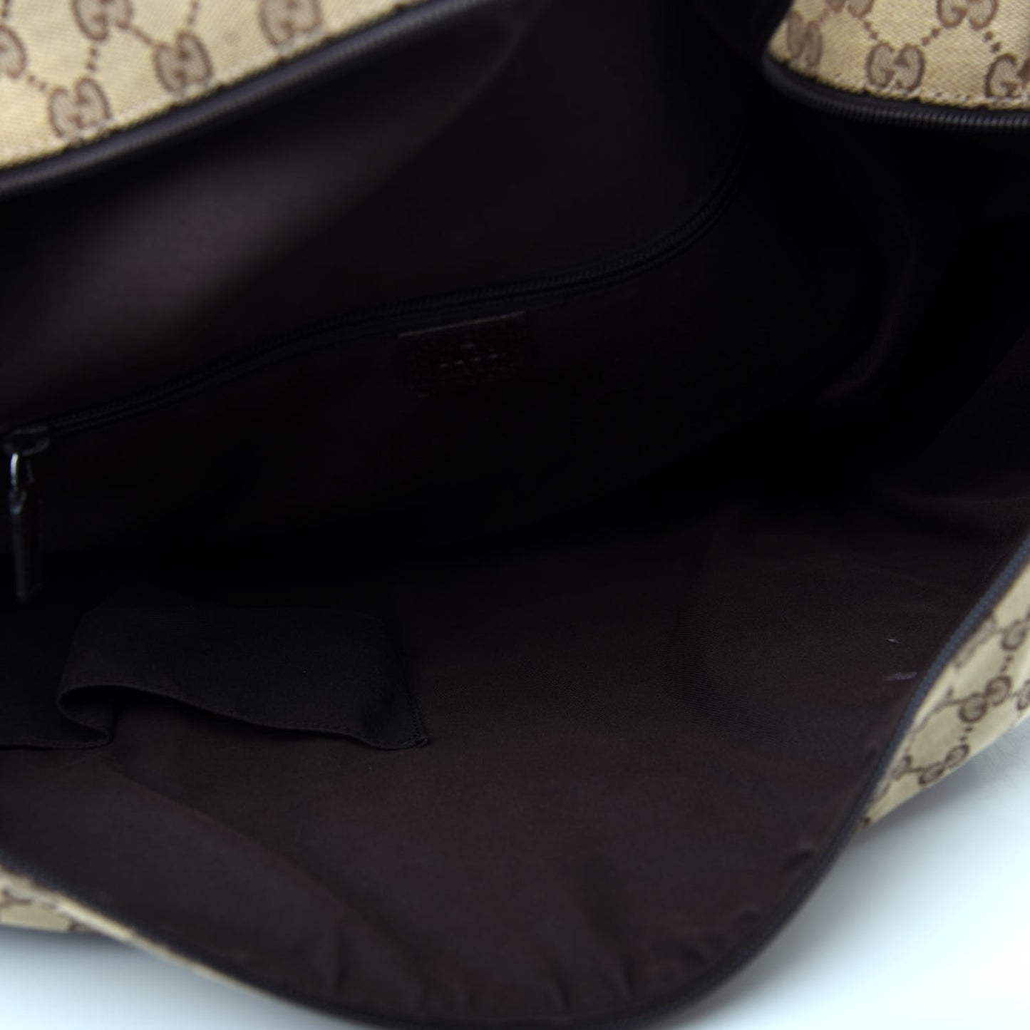 GG Monogram Web Medium Collapsible Carry On Duffle Beige Brown