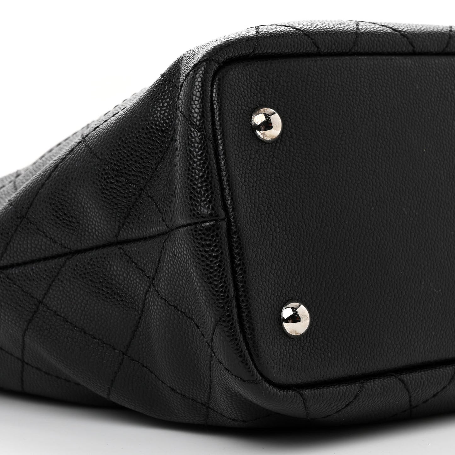 Grained Calfskin Shopping Fever Tote Black