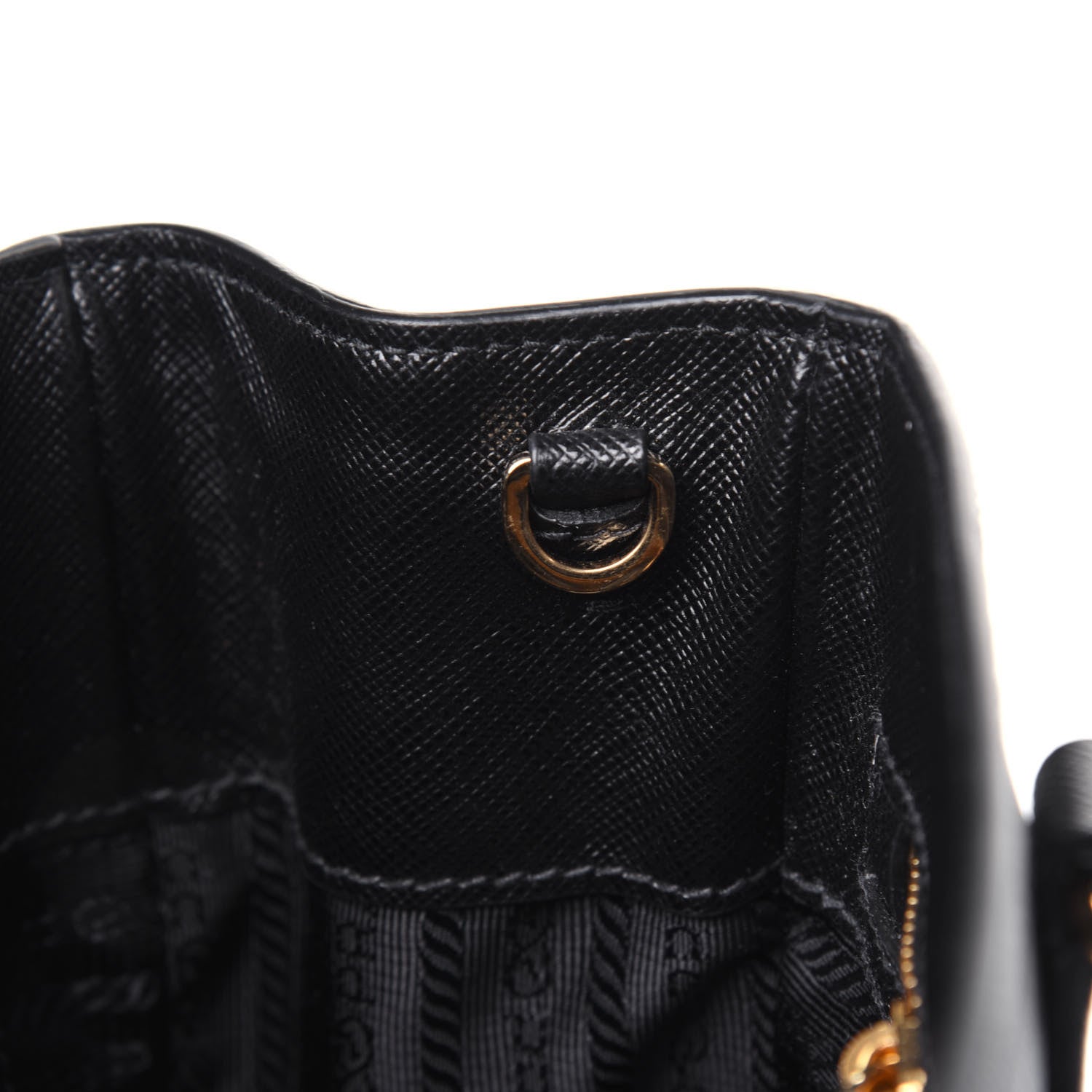 Prada Saffiano Lux Micro Galleria Shoulder Bag Black 12 of 19
