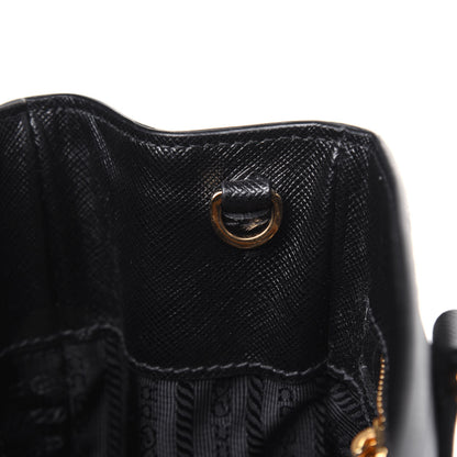 Prada Saffiano Lux Micro Galleria Shoulder Bag Black 12 of 19