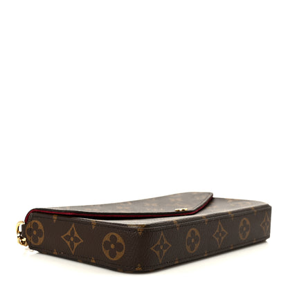 Louis Vuitton Monogram Pochette Felicie Chain Wallet Fuchsia 5 of 15