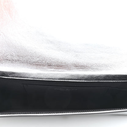 Saint Laurent Metallic Calfskin Monogram Large Belle De Jour Clutch Silver 4 of 4