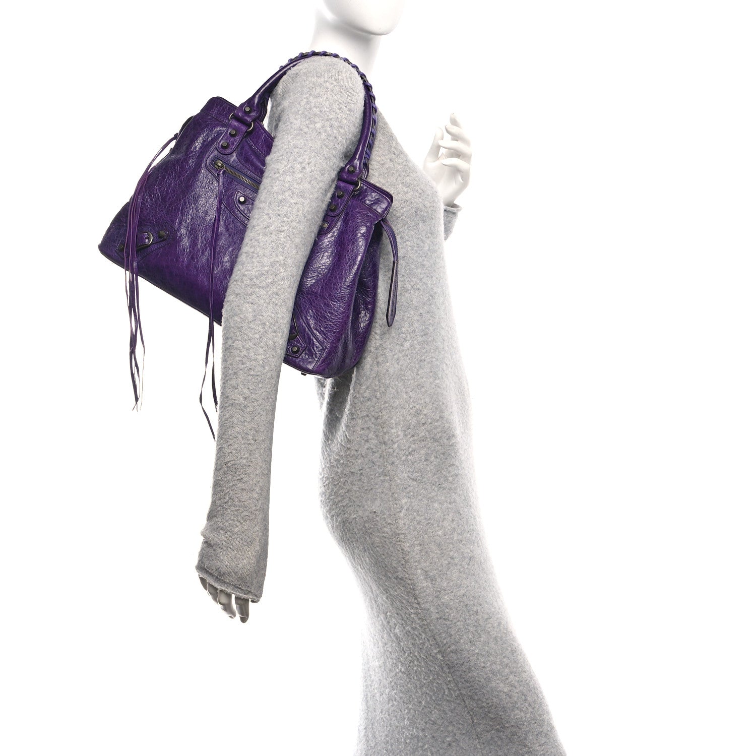 Balenciaga Agneau Classic Hardware Step Violet 2 of 10