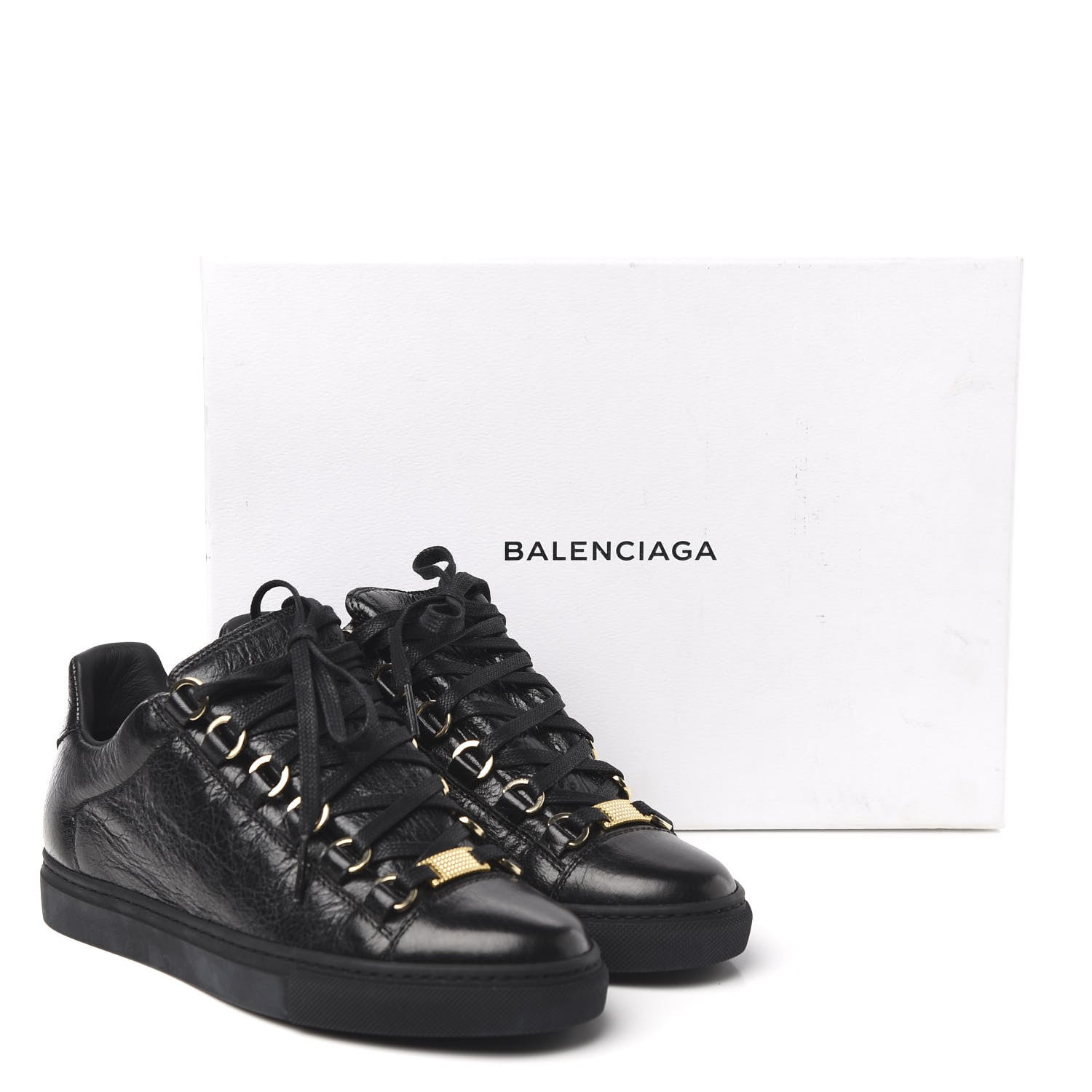 Balenciaga Agneau Arena Womens Low Top Sneakers 35 Black 9 of 9