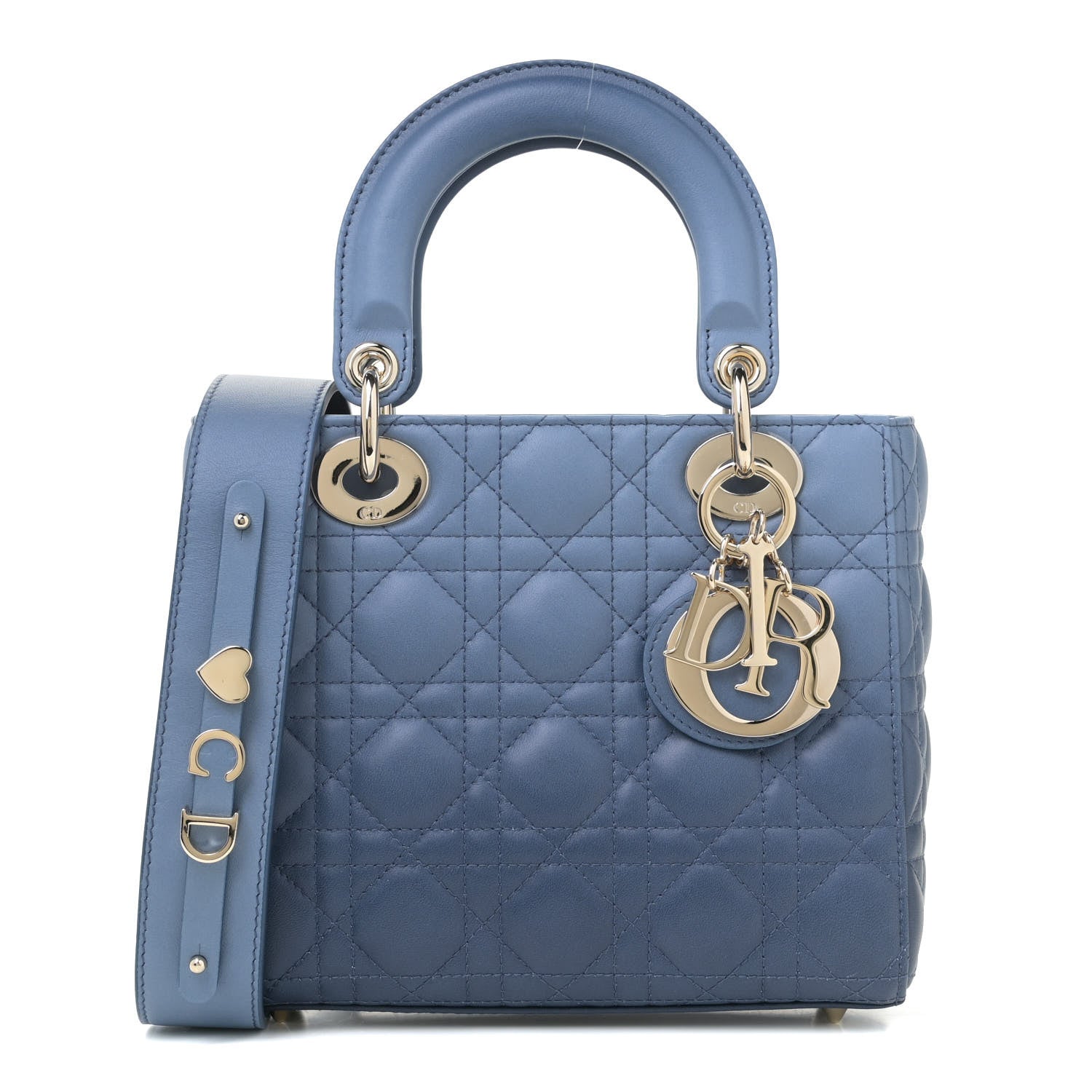 Christian Dior Lambskin Cannage Gradient Small My ABCDior Lady Dior Indigo Blue 1 of 12