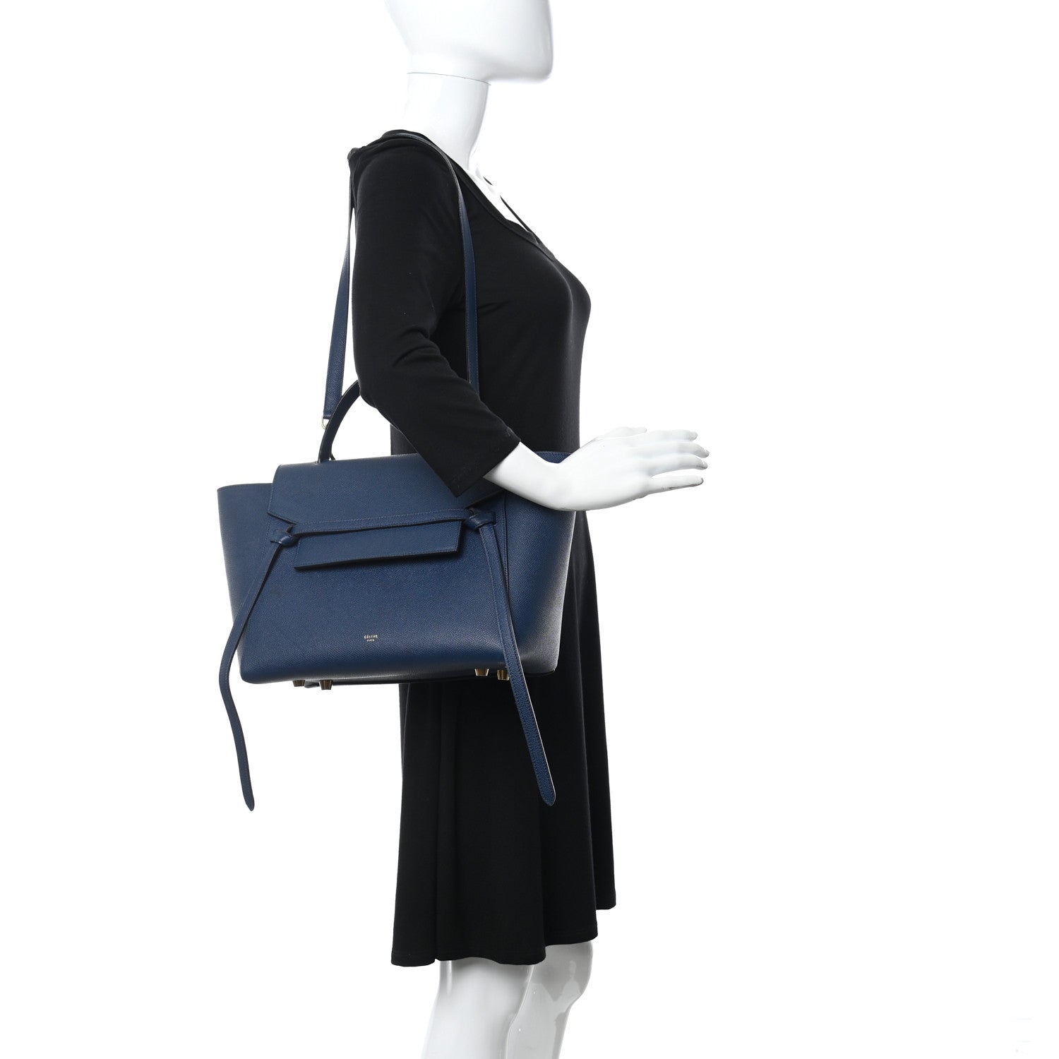 Celine Grained Calfskin Mini Belt Bag Deepsea 2 of 11
