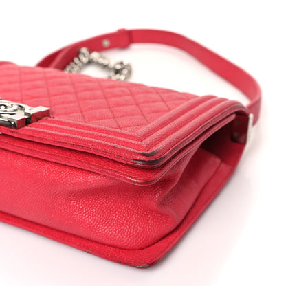 Chanel Caviar Quilted Medium Boy Flap Red 9 of 16