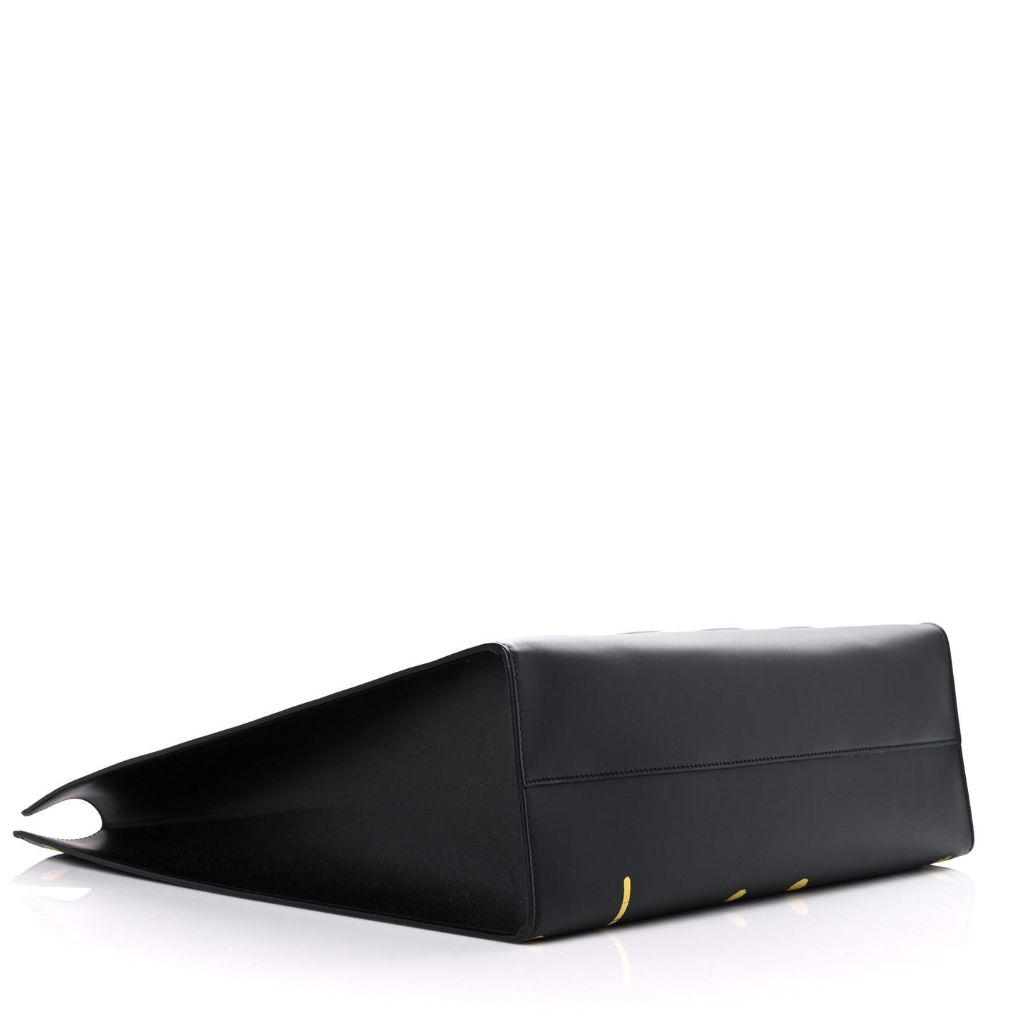 Calfskin GucciGhost Real Large XL Tote Black Yellow