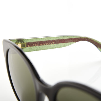 Gucci Acetate Round Web Sunglasses GG 0035S Black 6 of 8