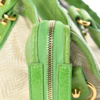Balenciaga Agneau Linen Classic Hardware City Green 8 of 17