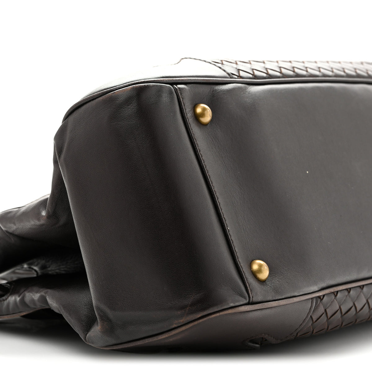 Nappa Intrecciato Shoulder Bag Moro